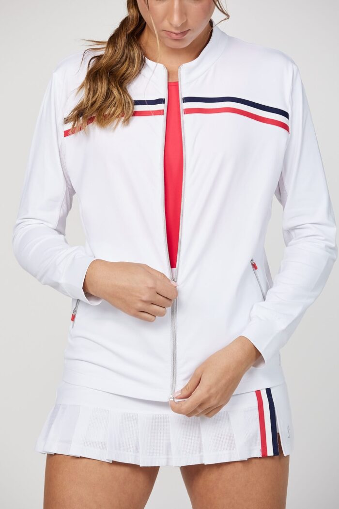 24" JacketSoft Touch Warm Layer Fabric Bella Mesh insertsColorblock trimzip front and  pockets