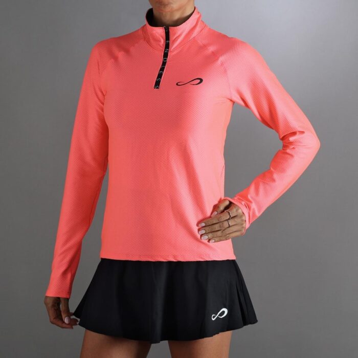SUDADERA KIRSCH  ICONIC BRIGHT CORAL